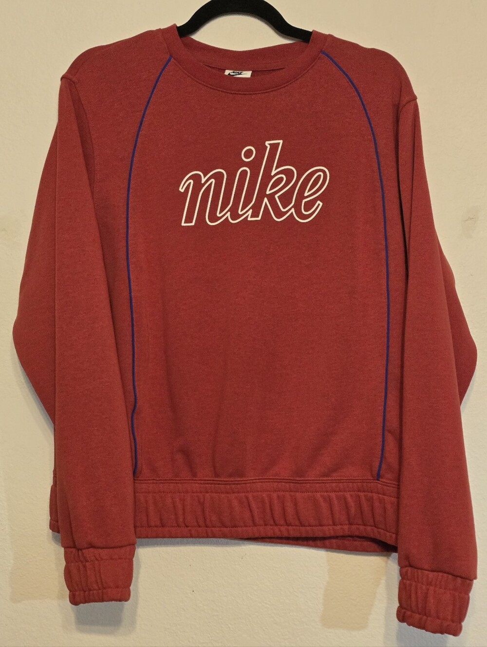 Nike Icon Clash French Terry Pullover Sweatshirt Cinnabar Red Oversized Size M - Picture 1 of 8